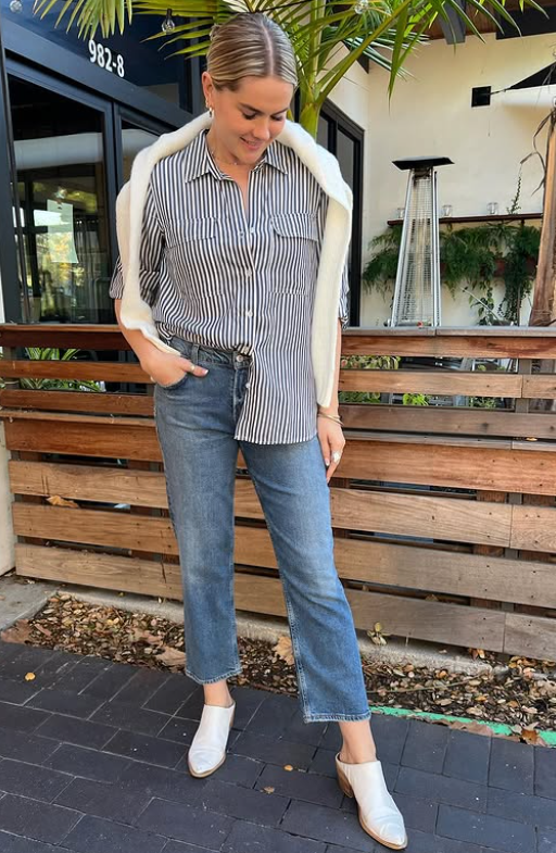 Mules Creme com Bico Fino